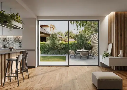 Sliding Door Satisfies Slim Sightlines Stipulation